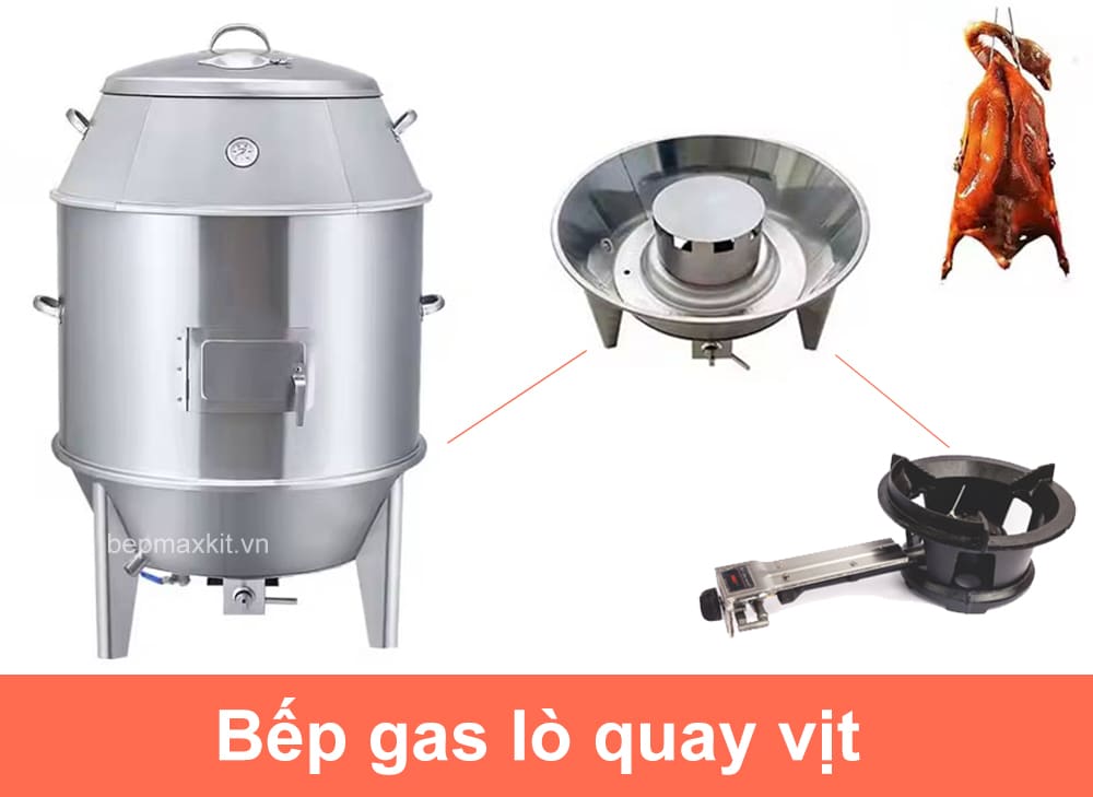 Ngoài bếp than ra thì bếp gas cũng là một lựa chọn hoàn hảo cho lò quay vịt