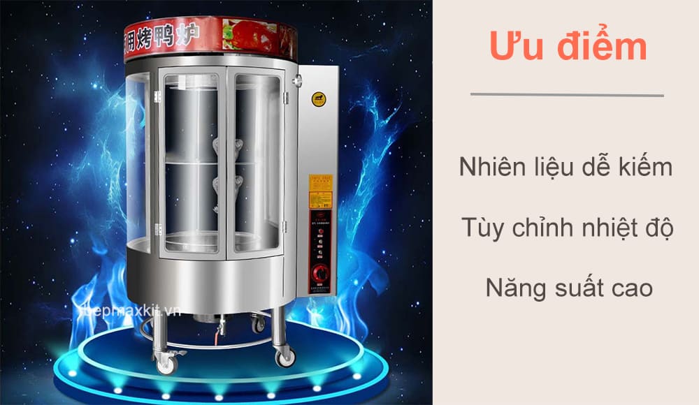 Dễ dàng điều chỉnh lửa hay nhiệt độ lò quay