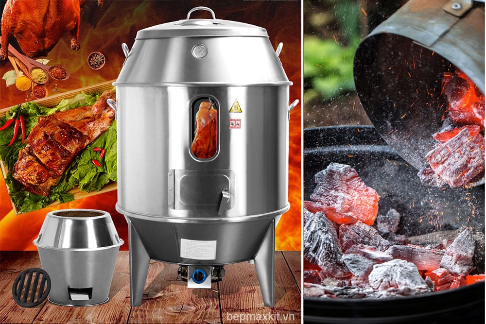 Sử dụng lu quay vịt bằng than ở những nơi thoáng gió