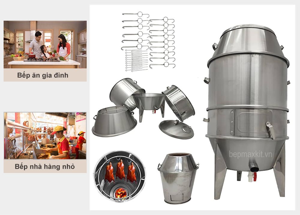 Lò quay thịt mini phù hợp với các không gian bị giới hạn