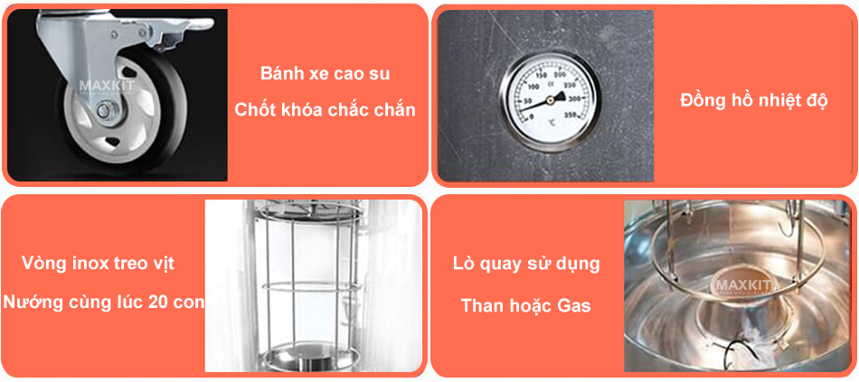 Lò quay vịt 850 (4 cánh) 14 Thiết kế thân thiện, dễ sử dụng