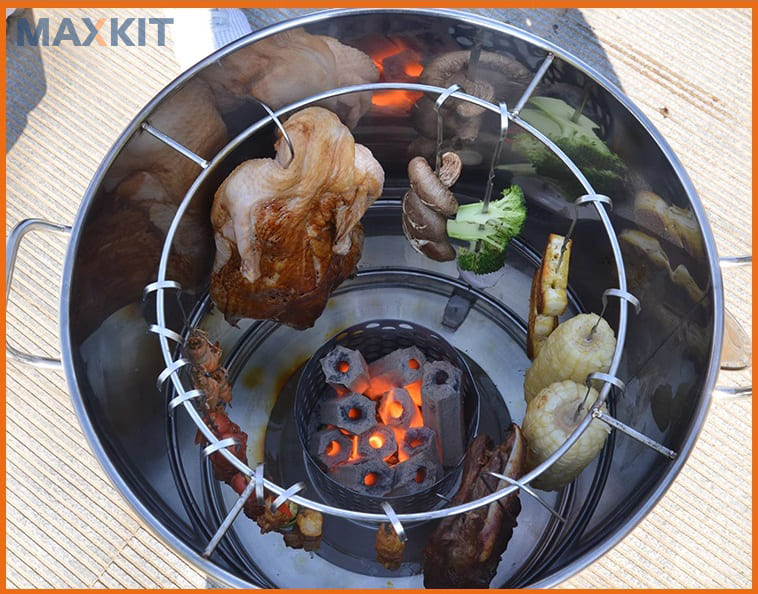 Lò quay vịt inox 40 phù hợp với các quán ăn nhỏ, gia đình,...