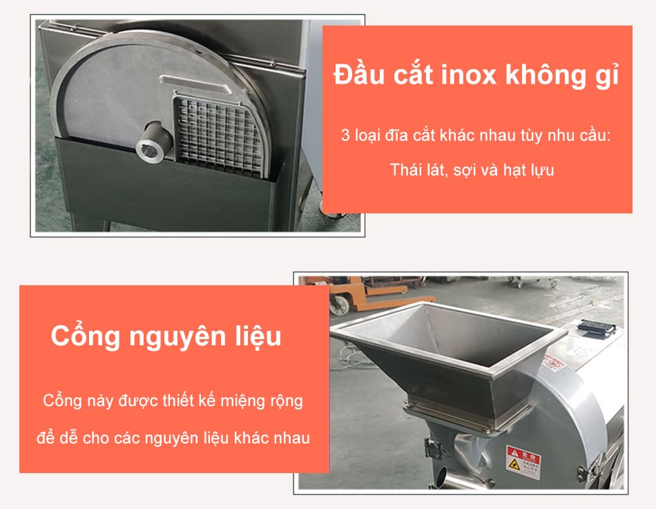 Máy thái rau củ quả YQC-802 có cấu tạo khoa học, dễ vận hành