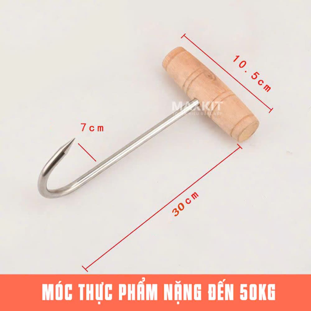 Chiếu dài 30cm có thể móc được nhiều loại thịt nặng đến 50kg