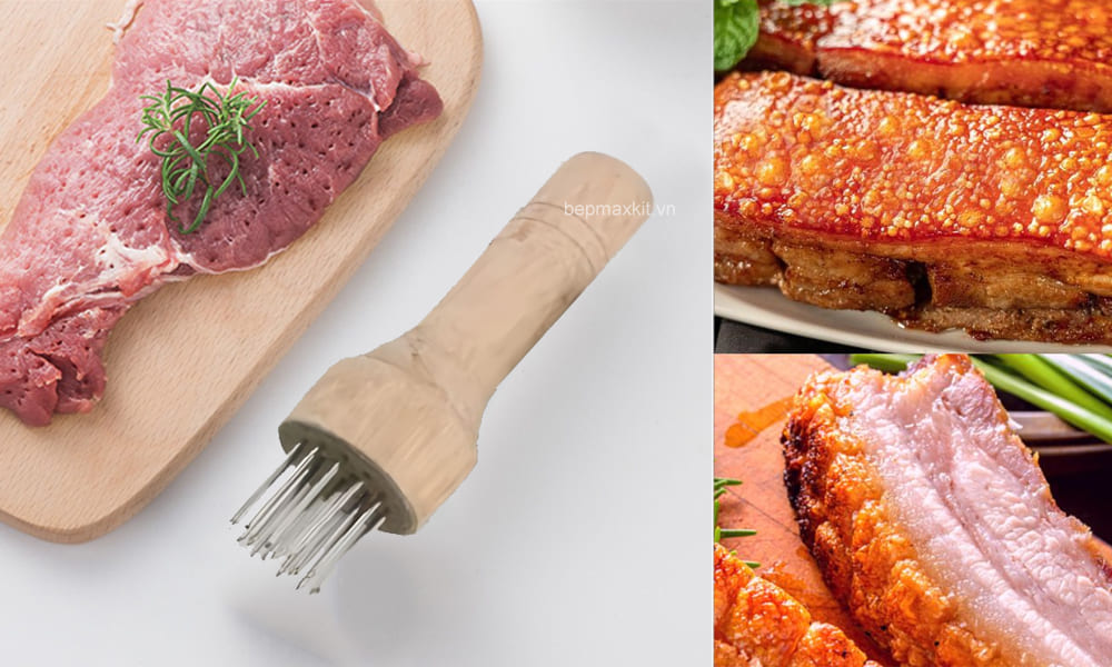 Săm bì lợn 3 Dụng cụ giúp làm mềm thịt, làm mềm thịt trước khi nướng, tẩm gia vị chiên...