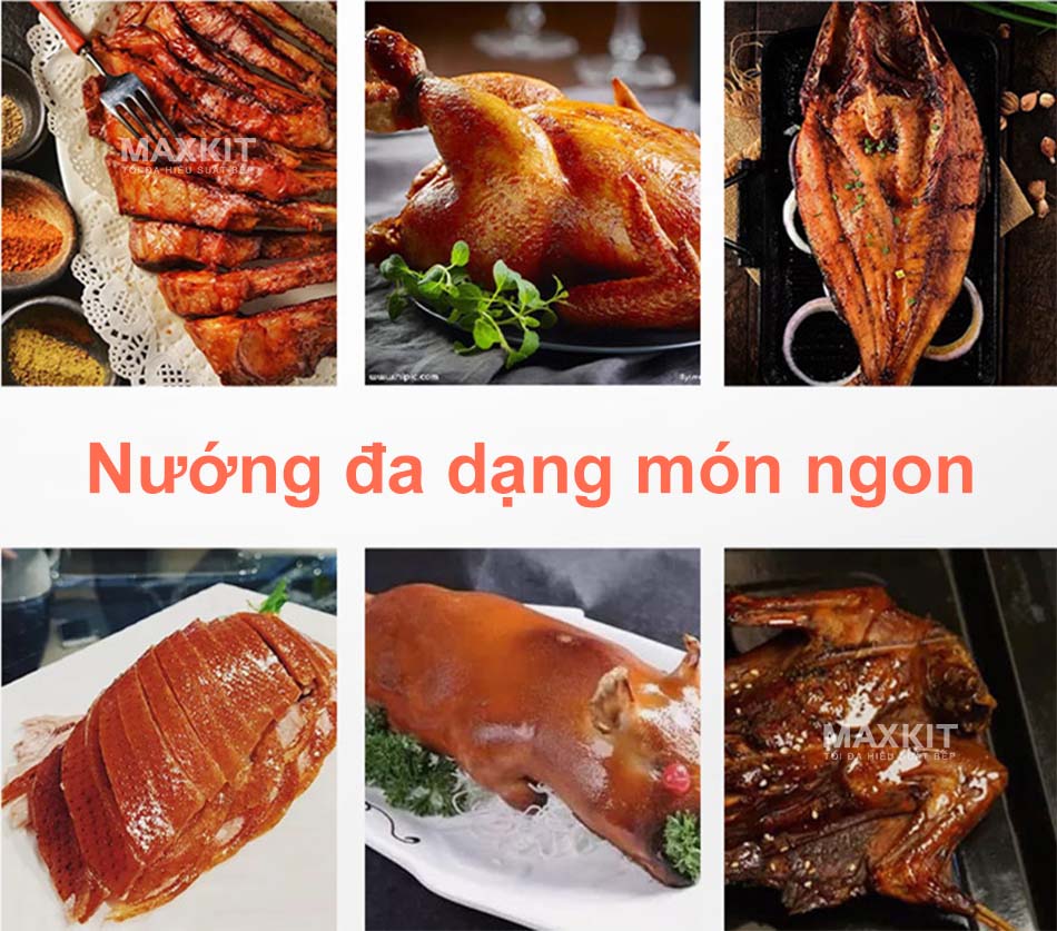 Lò quay vịt 850 (2 cánh) 16 Lò quay vịt 850 (2 cánh) phù hợp với các nhà hàng lớn chuyên quay, nướng