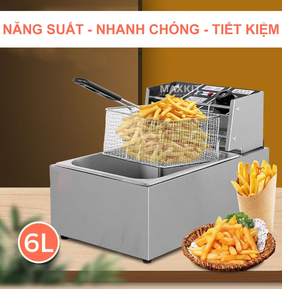 Bếp chiên nhúng điện đơn 6L Sunny Y06L 15 Bếp chiên nhúng điện đơn 6L Sunny Y06L cho năng suất cực cao