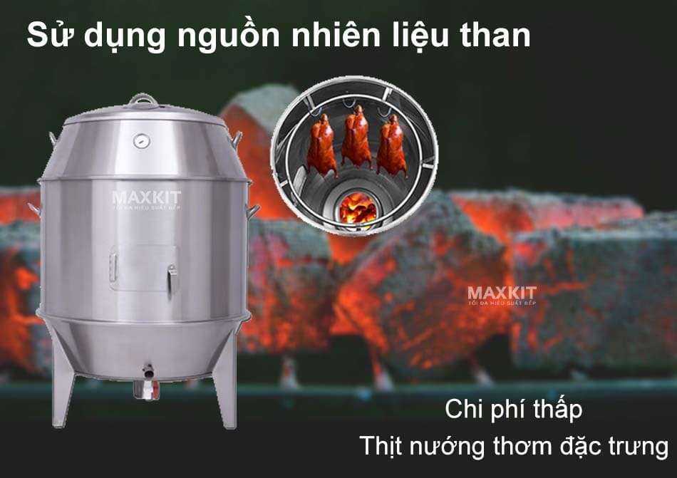 Lò quay vịt bằng than 90 13 Sử dụng nhiên liệu than nên cần chú ý đặt lò nơi khô ráo