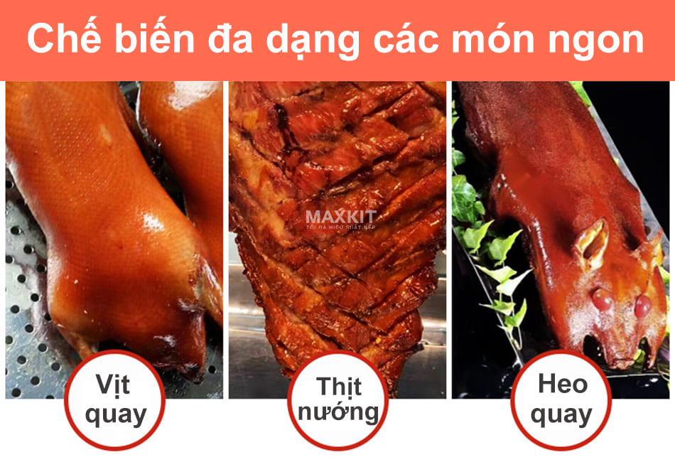 Lò quay vịt bằng Than cửa kính 90 16 Phù hợp với các nhà hàng chuyên nướng, quay