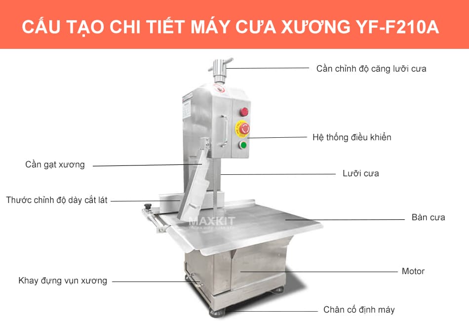 Máy cưa xương YF-F210A 12 Máy cưa xương YF-F210A được làm từ inox không gỉ cao cấp