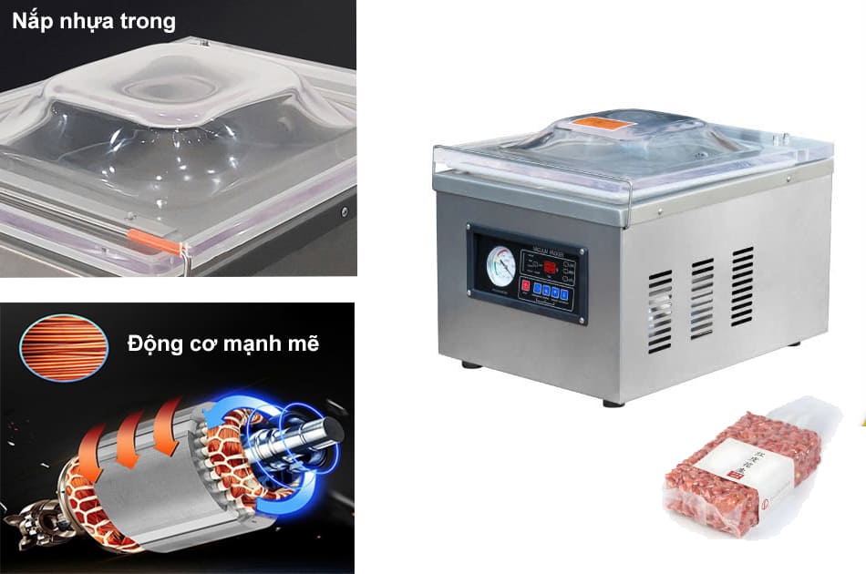 Máy hút chân không DZ260 11 Công suất mạnh mẽ cho động cơ linh hoạt, làm việc hiệu suất hơn