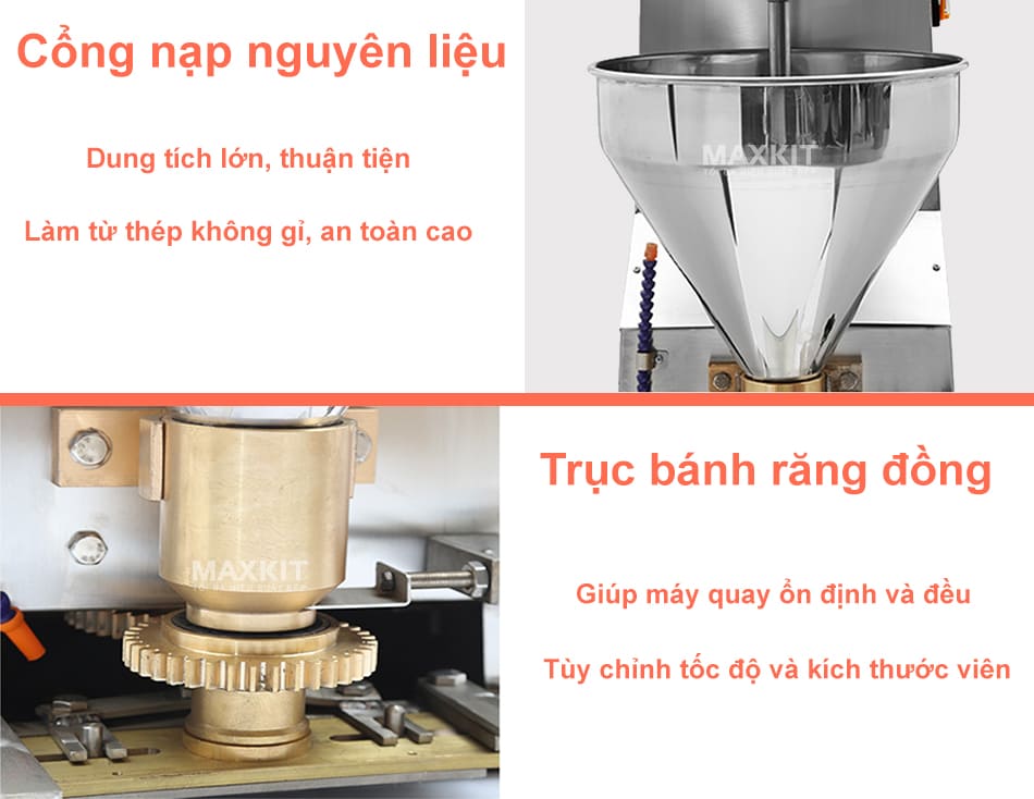 Máy tạo viên TJ280 13 Cổng nạp nguyên liệu lớn có thể dùng thịt lợn, gà, bò, cá,...