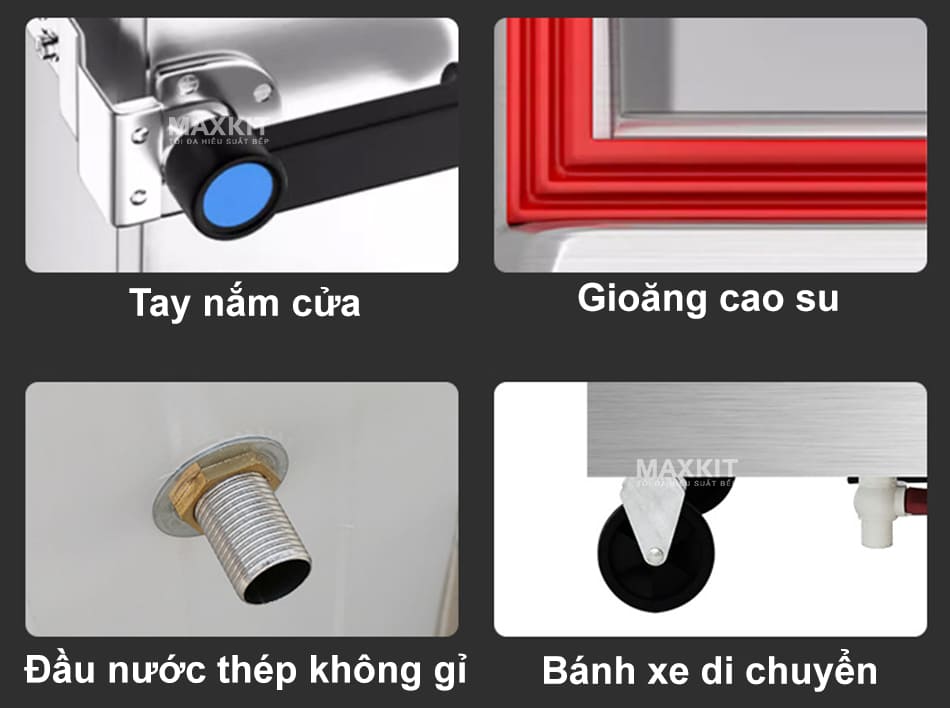 Tủ nấu cơm 6 khay dùng gas 13 Thiết kế các chi tiết nhỏ ấn tượng đa di năng