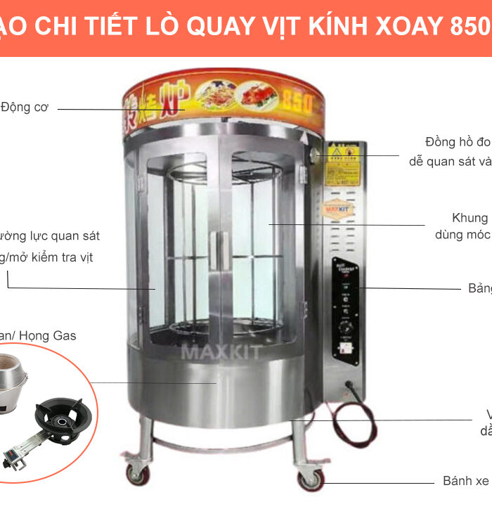 Lò quay vịt 850 (4 cánh) 7 8504c