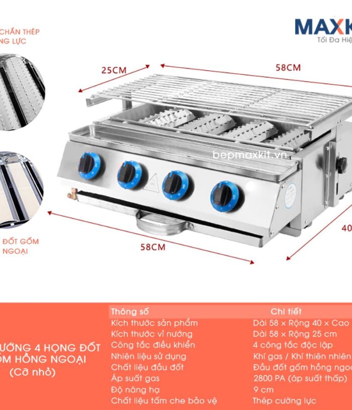 Bep nuong gas 4 dau dot nho 1