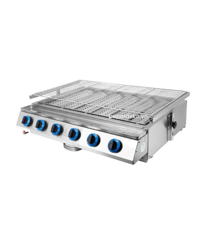 Bếp nướng Gas 6 họng đốt gốm hồng ngoại (Cỡ lớn)