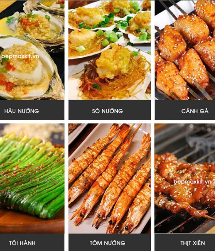 Bếp nướng Gas 6 họng đốt gốm hồng ngoại (Cỡ lớn) 9 Bep nuong gas 6 dau dot to 4