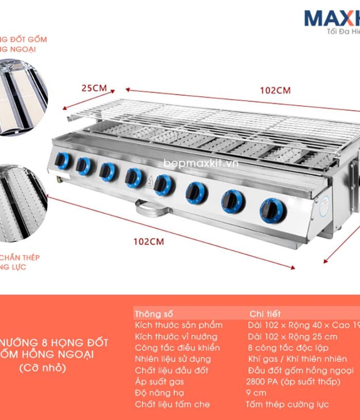 Bep nuong gas 8 dau dot nho 2