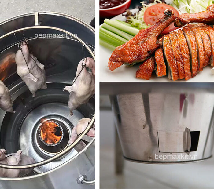 Bếp than lò quay vịt 6 Bep than lo quay vit 2