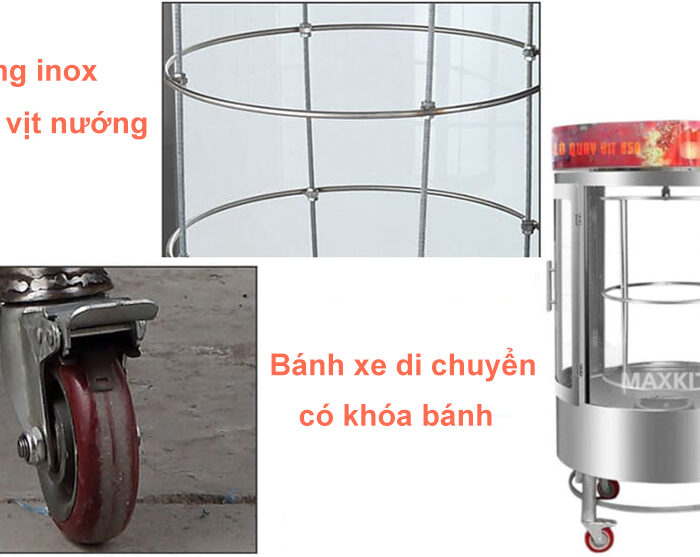 Lò quay vịt 850 (2 cánh) 8 Lu kinh xoay MAXL5 85C2 6 1