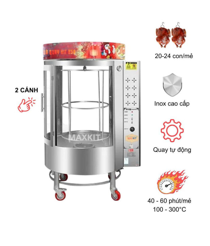 Lò quay vịt 850 (2 cánh)