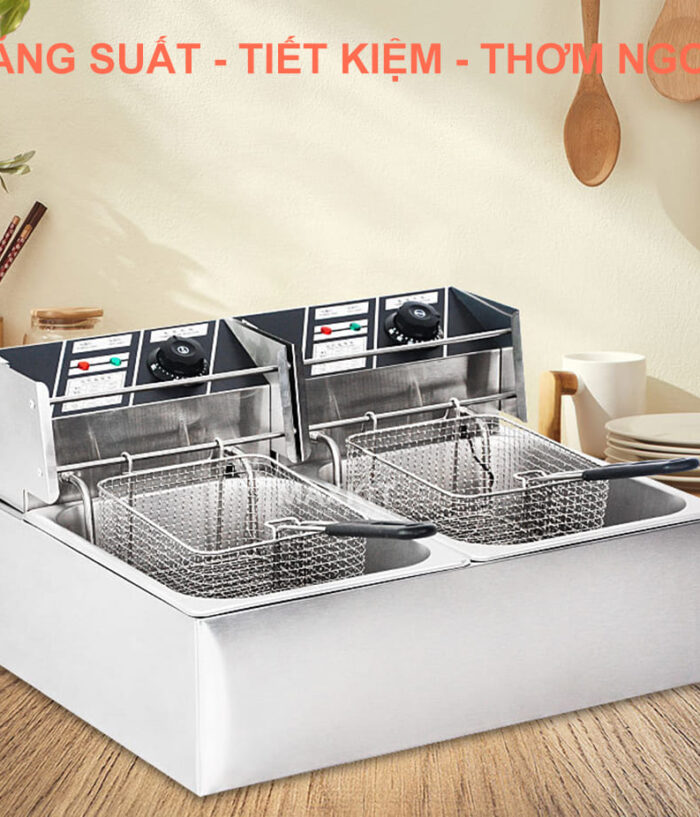 Bếp chiên nhúng điện đôi 12L Sunny Y12A 8 Bep chien nhung dien doi 12L Sunny Y12A 6