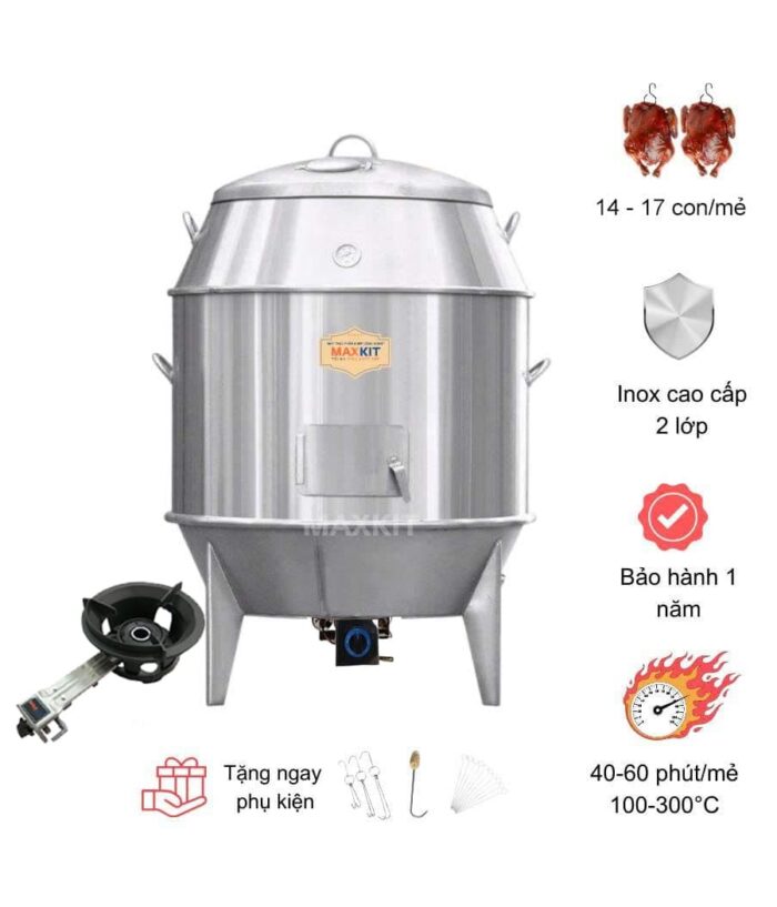 Lò quay vịt bằng gas 100