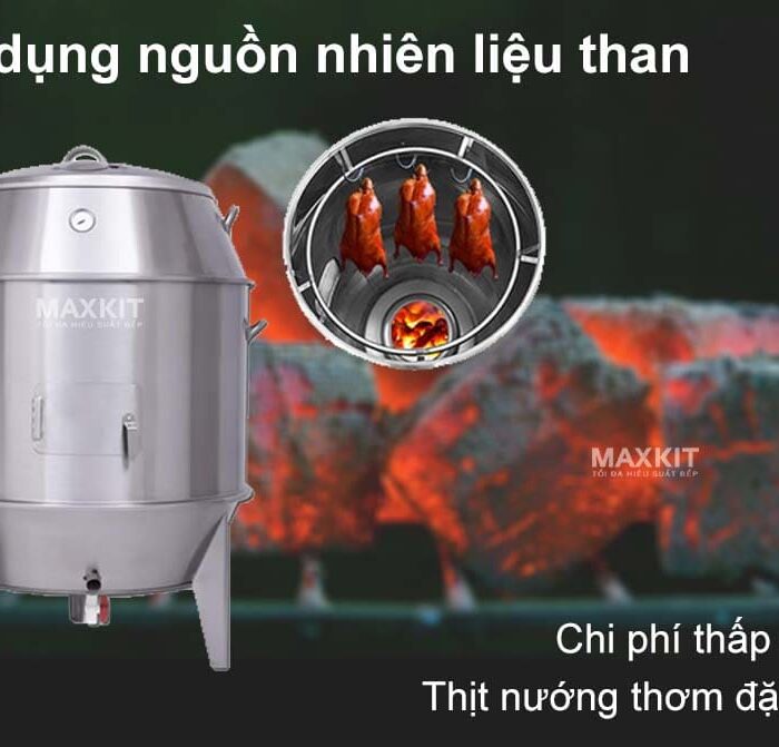Lò quay vịt bằng than 90 9 Lo quay vit bang than 90 2