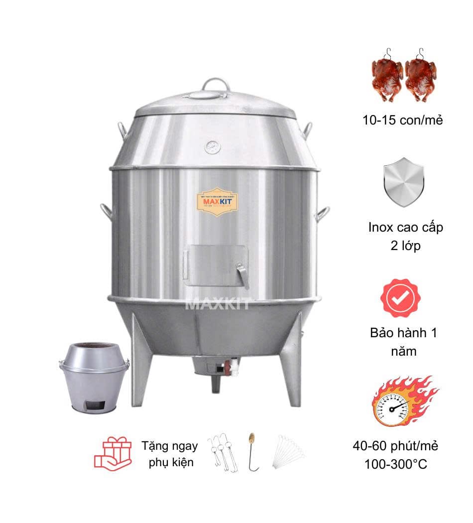 Lò quay vịt bằng than 90 1 Lo quay vit bang than 90 5