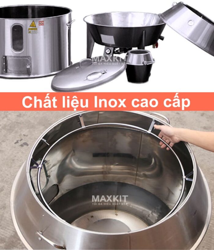 Lò quay vịt bằng Than có ô kính 100 7 Lo quay vit cua so kinh bang Than 100 2