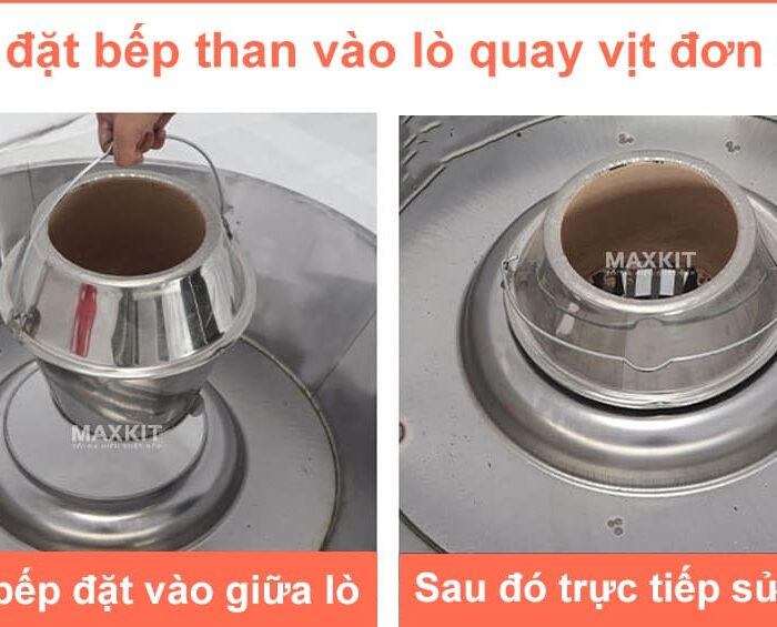 Lò quay vịt bằng Than cửa kính 90 8 Lo quay vit kinh bang Than 90 4