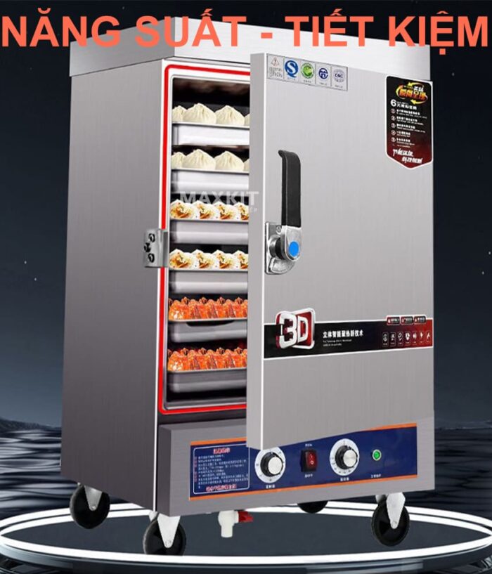 Tu nau com 6 khay dung dien 6