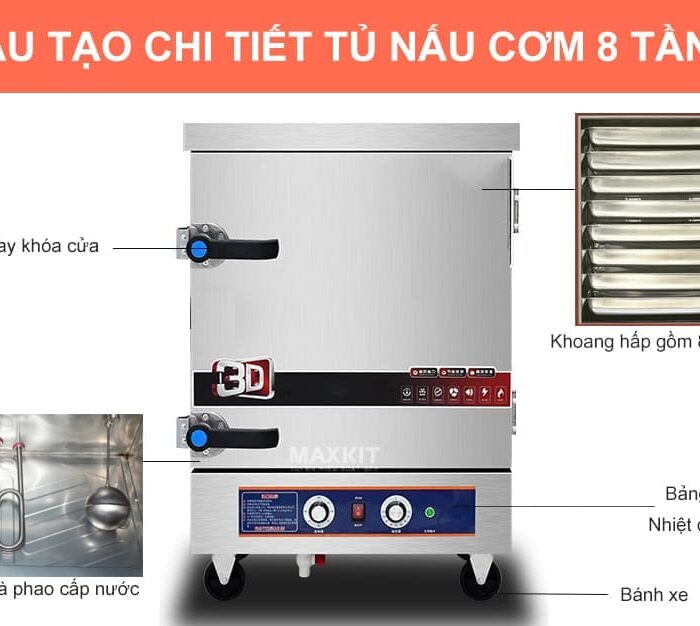Tu nau com 8 khay dung gas 6