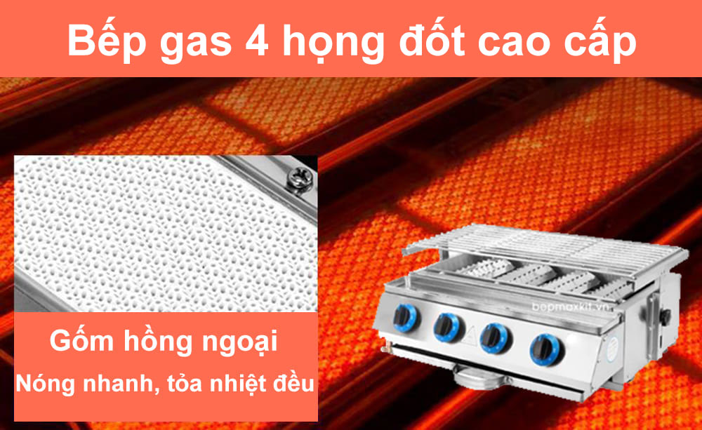 Bếp nướng gas ngoài trời cho các buổi picnic, dã ngoại đa năng 4 Bep nuong gas ngoai troi 7